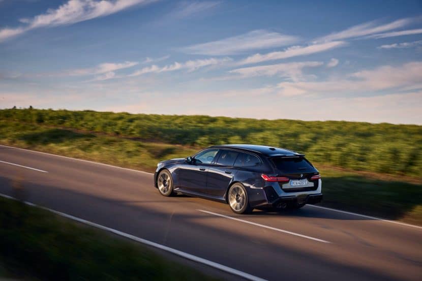 BMW M5 Touring driving on the road