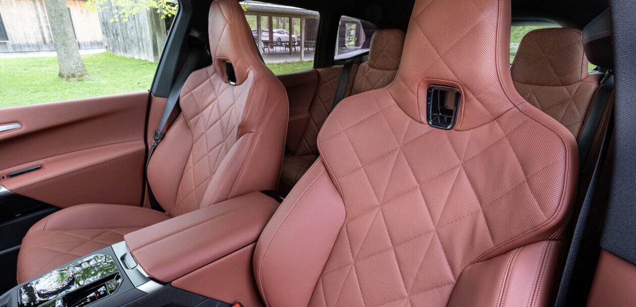 2026 BMW iX seats in Castanea Chestnut