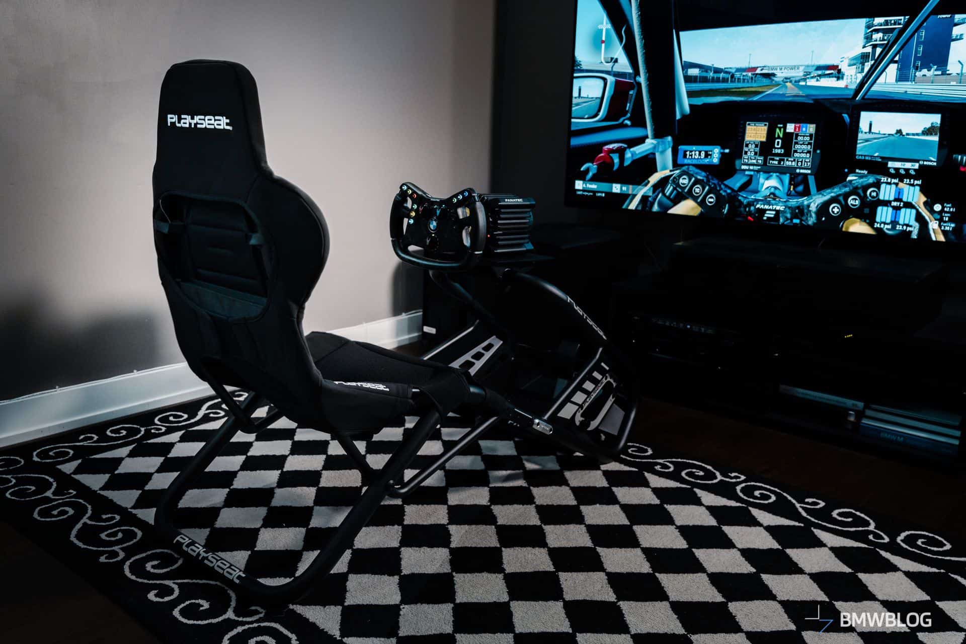 BMWBLOG Sim Racing Rig featuring Playseat Trophy and Fanatec BMW M4 GT3 wheel