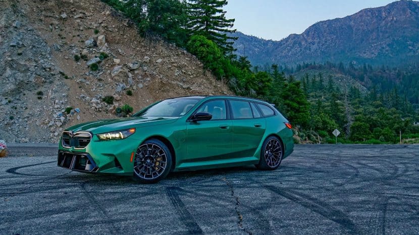 2025 BMW M5 TOURING in Isle of Man Green side view