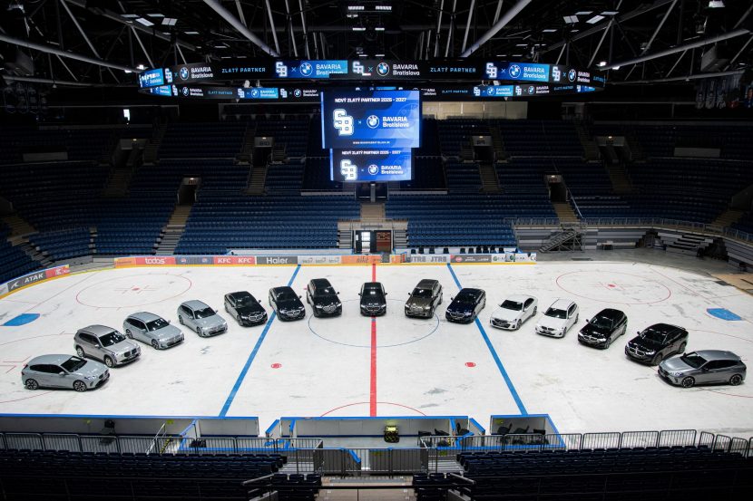 BMW Stages Icy Showdown With 15 Cars On A Hockey Rink