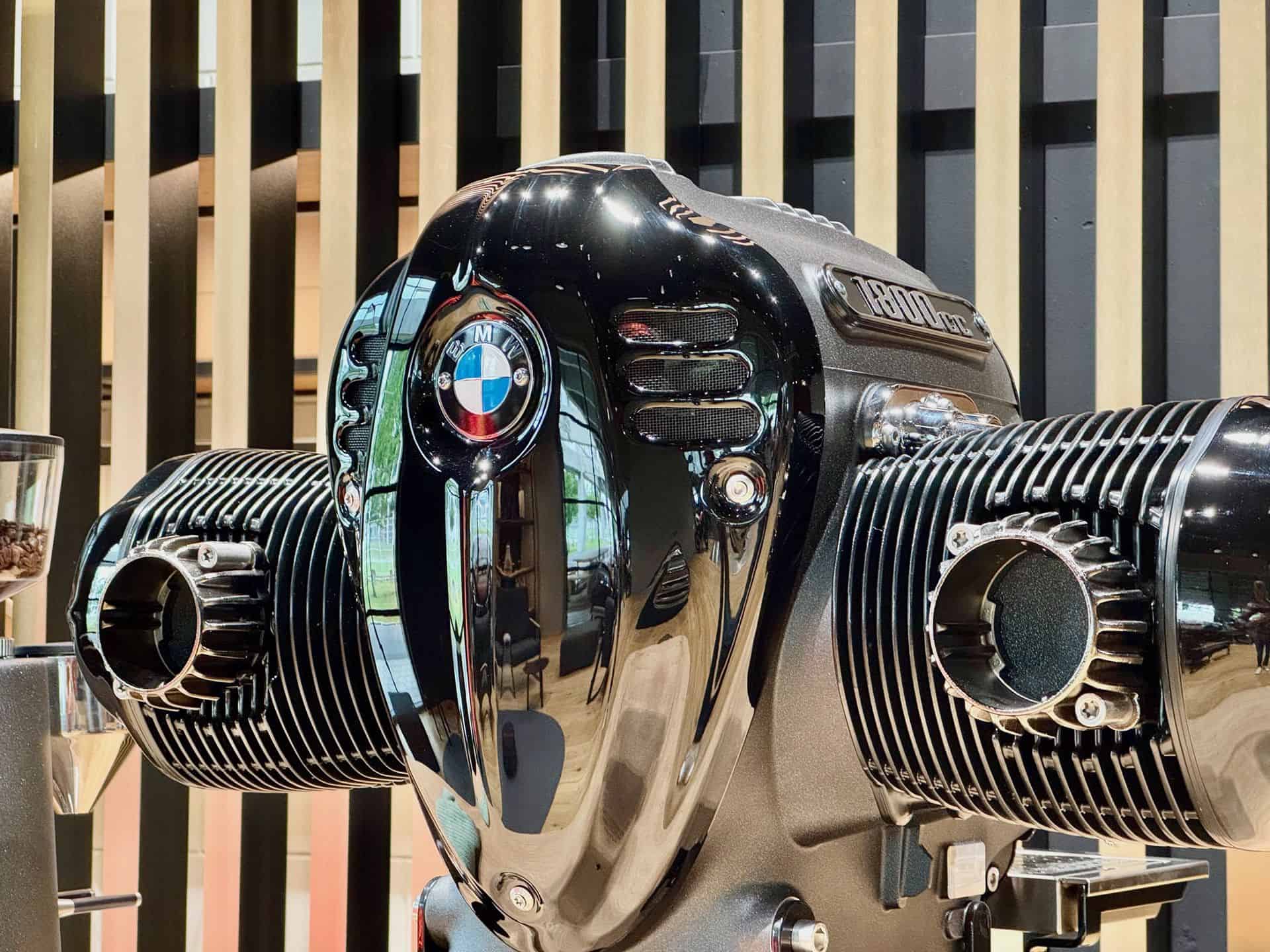 BMW Big Coffee Boxer espresso machine made from R 18 motorcycle engine