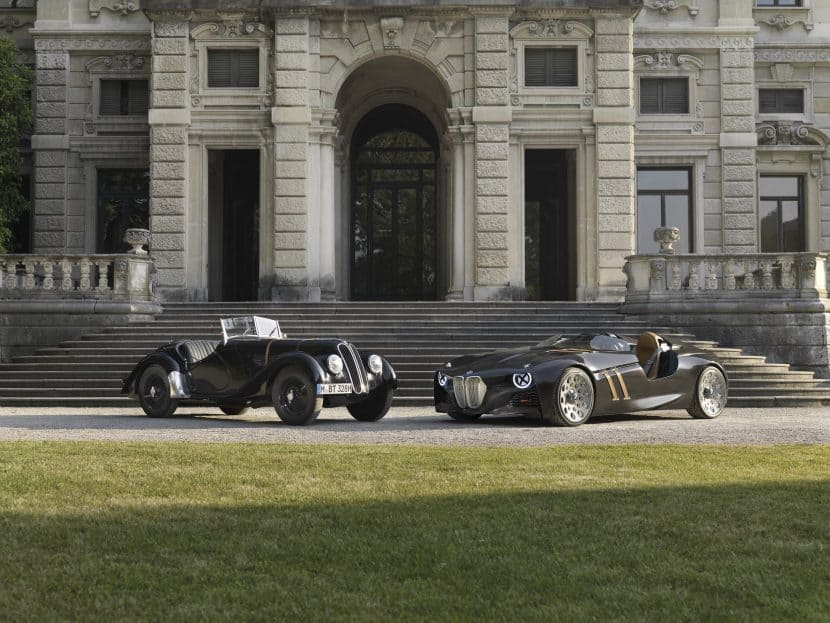 BMW 328 HOMMAGE and 328 ROADSTER in front of Villa Erba