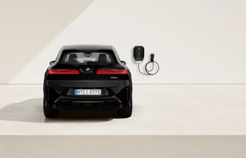 2026 BMW IX3 SAPPHIRE BLACK charging station