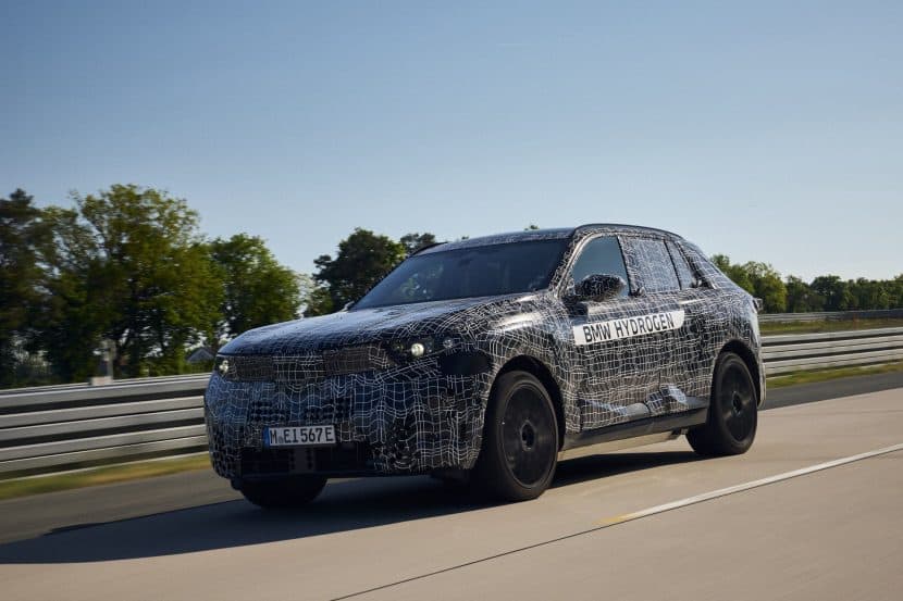 BMW X5 G65 prototype testing with hydrogen fuel cell system