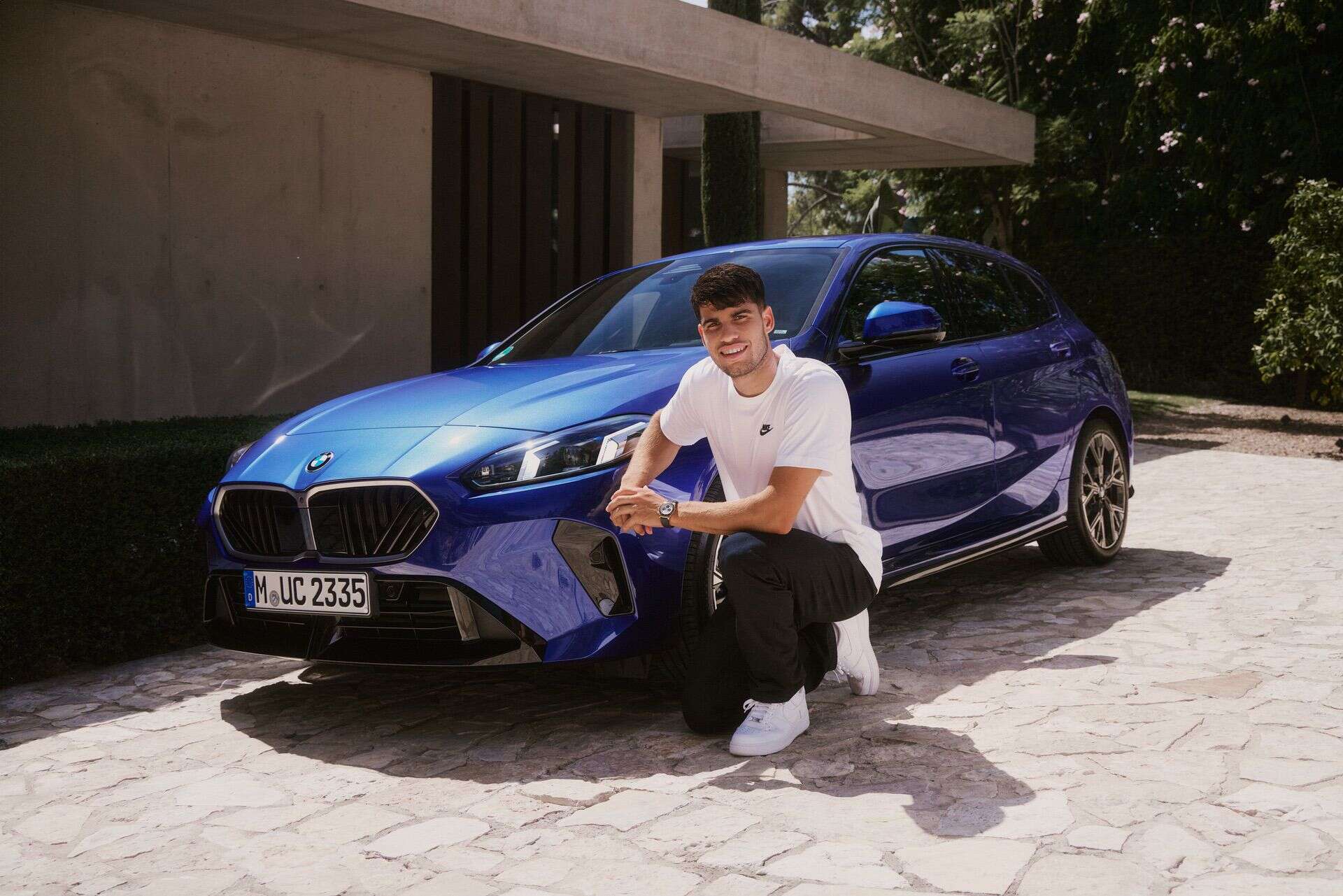 CARLOS ALCARAZ with the new BMW 1 Series