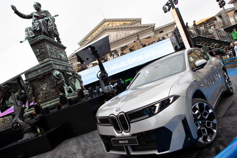 NEUE KLASSE BMW IX3 displayed in Max-Joseph Platz