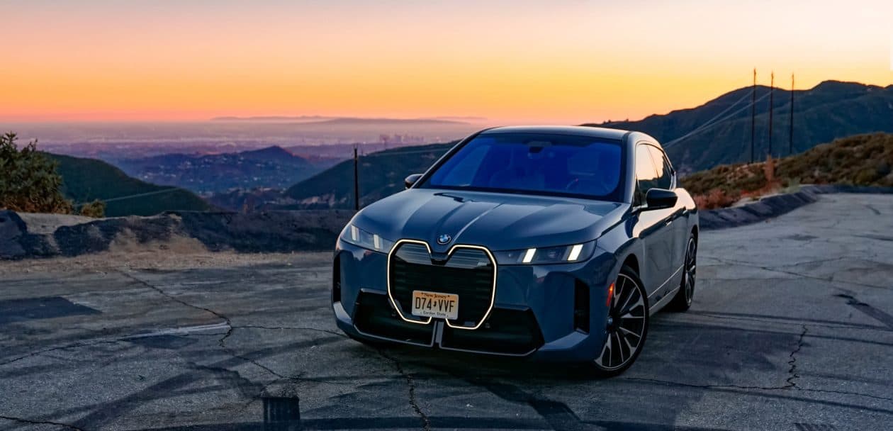 2026 BMW iX M70 front view showing new headlights and grille