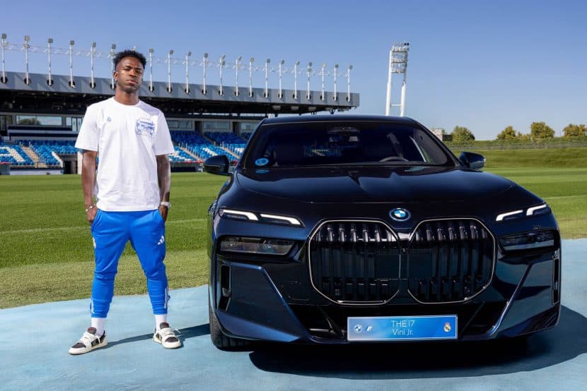 Vini Jr and his BMW i7
