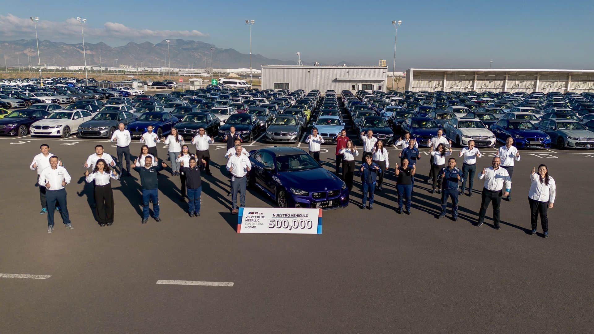 Velvet Blue BMW M2 CS celebrating 500,000th car milestone at BMW San Luis Potosí plant
