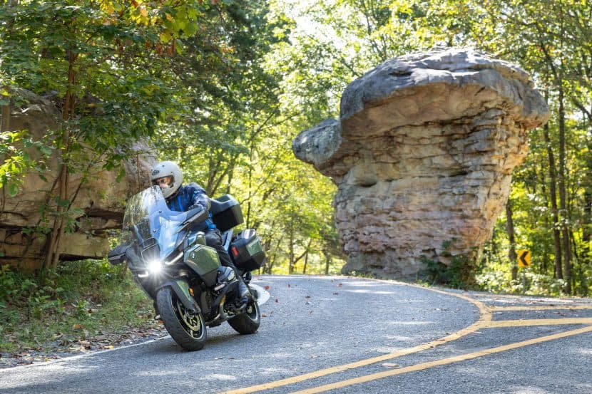 BMW R 1300 RT riding on curvy roads