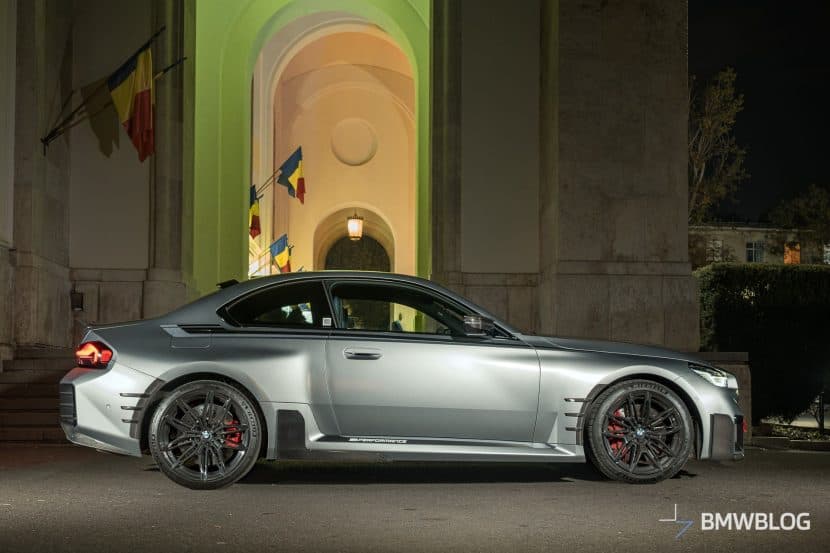 2026 BMW M2 COUPE side view at night time