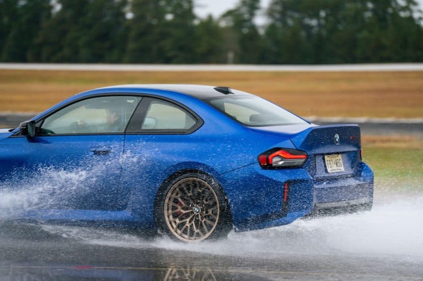2026 BMW M2 CS drifting on wet surfaces