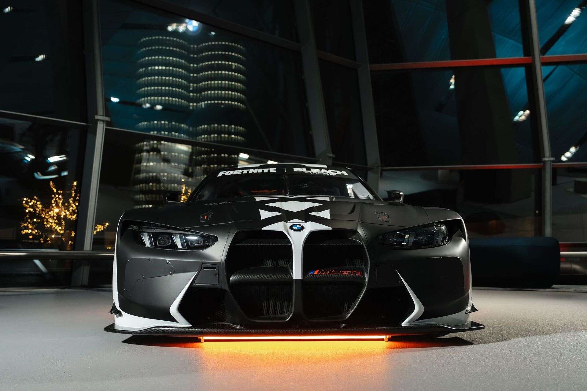 BMW M4 GT3 EVO with BLEACH anime livery on display at BMW Welt Munich