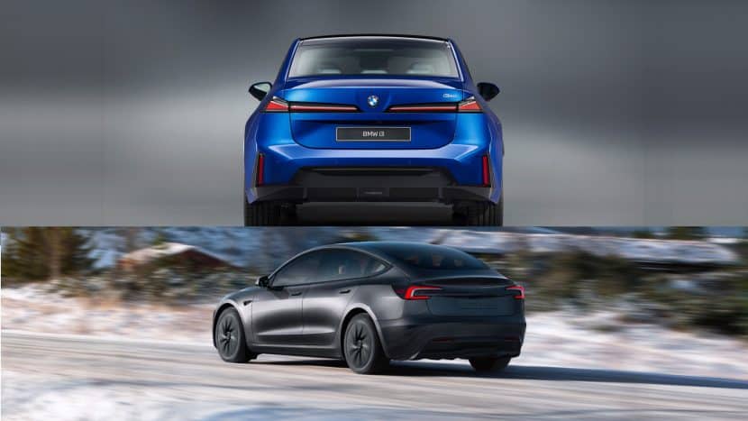 I3 VS MODEL 3 REAR