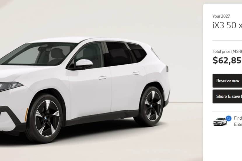 2027 BMW iX3 Price And Range Revealed In US Configurator