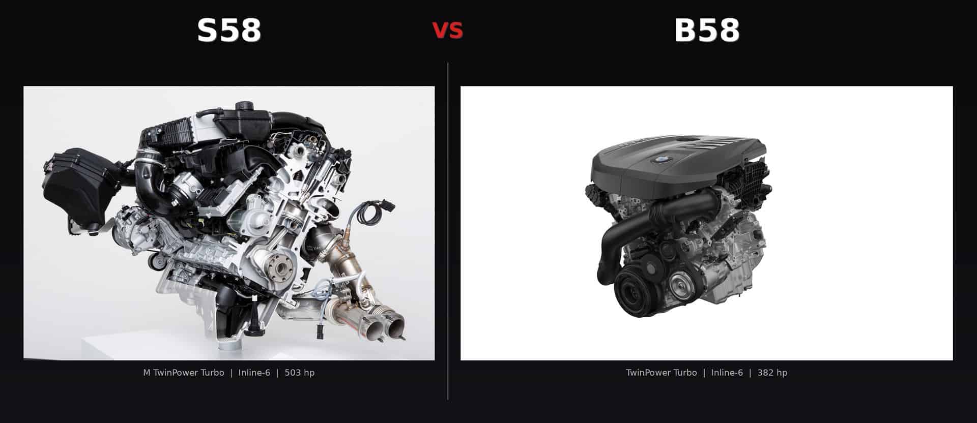 BMW S58 VS B58 comparison