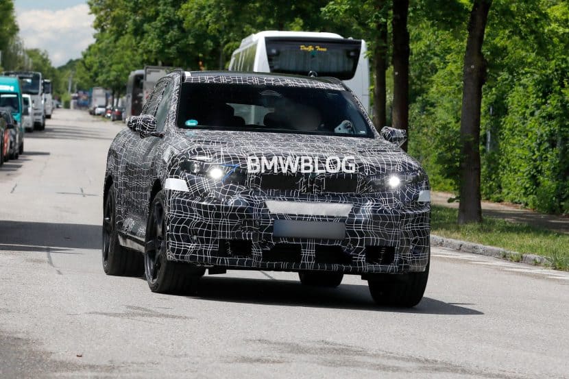 2028 BMW X5 M Electric Caught With Blue Calipers and Aggressive M Intakes