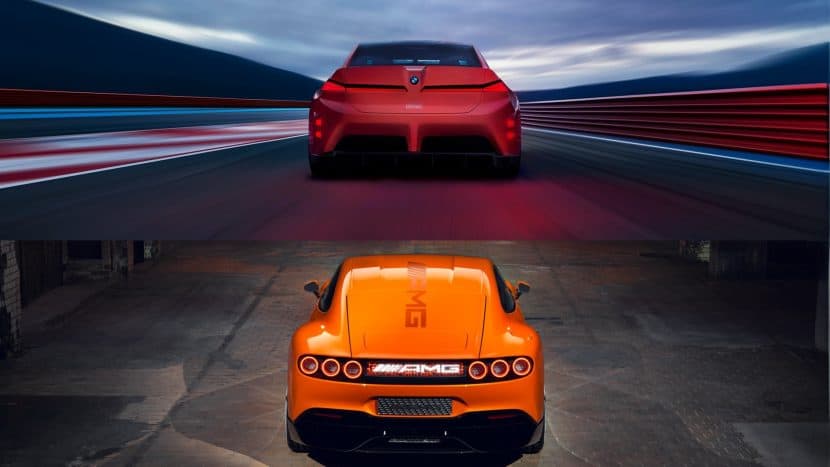 NEUE KLASSE M CONCEPT VS. AMG GT XX CONCEPT - REAR NEUE KLASSE M CONCEPT VS. AMG GT XX CONCEPT - REAR