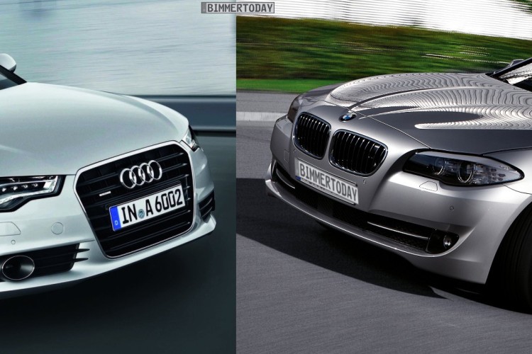 Photo Comparison: New 2012 Audi A6 vs. 2011 BMW 5 Series
