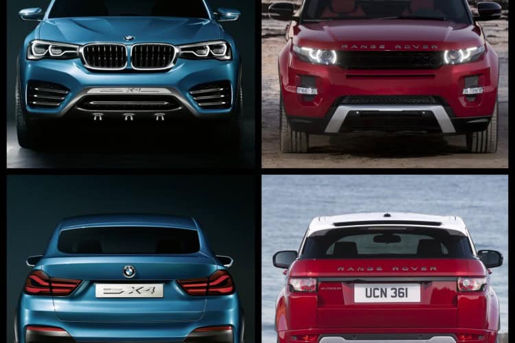 BMW X4 vs Range Rover Evoque – Photo Comparison