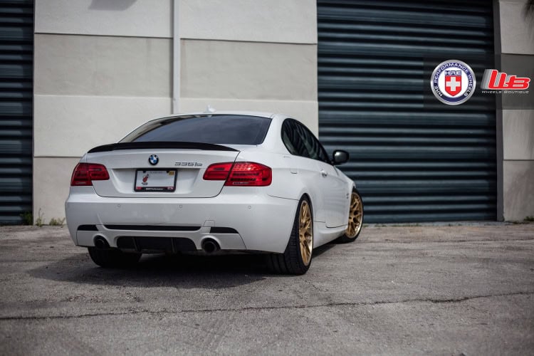 Classic Looking Alpine White BMW E92 335is With HRE Wheels
