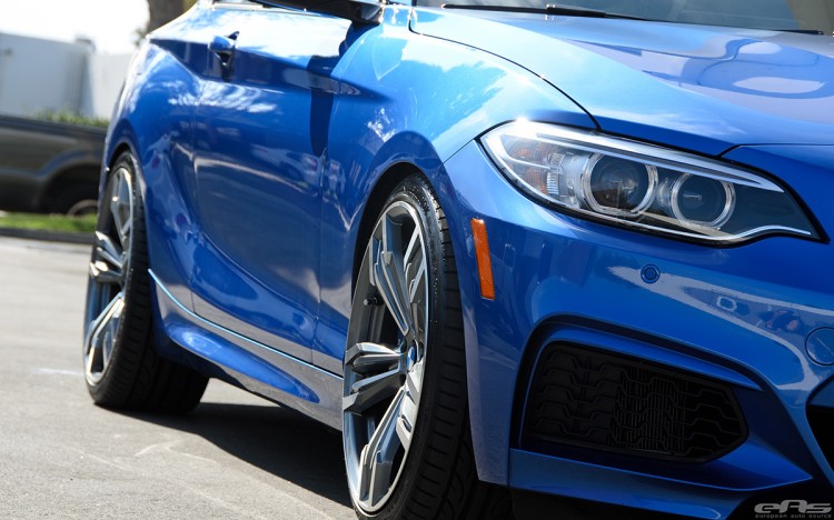 Estoril Blue 228i Lowered On H&R Sport Springs