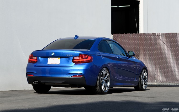 Estoril Blue 228i Lowered On H&R Sport Springs