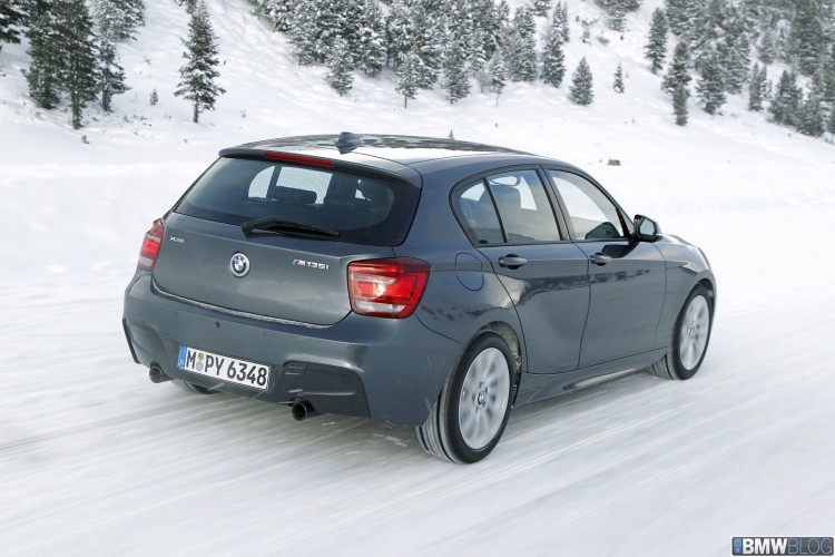 BMW M135i xDrive in the snow