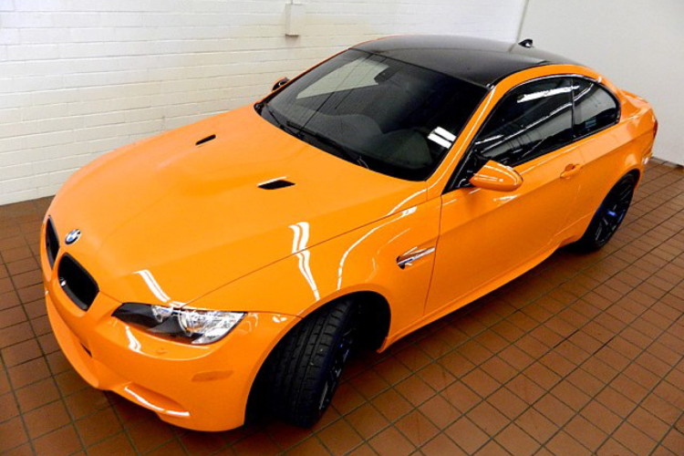Fire Orange BMW M3 shows up at BMW Cleveland