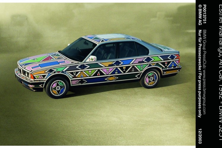 BMW 525i Art Car by Esther Mahlangu at Museum of Arts and Design in New York City